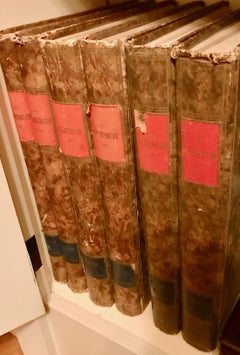 Set of 25 French Leather Bound Volumes Containing "L'illustration", 1910-1922