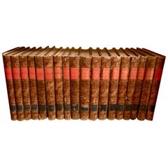 Set of 25 French Leather Bound Volumes Containing "L'illustration", 1910-1922
