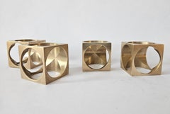 Set of 25 Rare Midcentury Design Brass Handle or Decorative Elements, 1970s