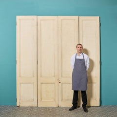 Set of 2.6m Tall Reclaimed Painted Pine Room Dividing Bifold Doors