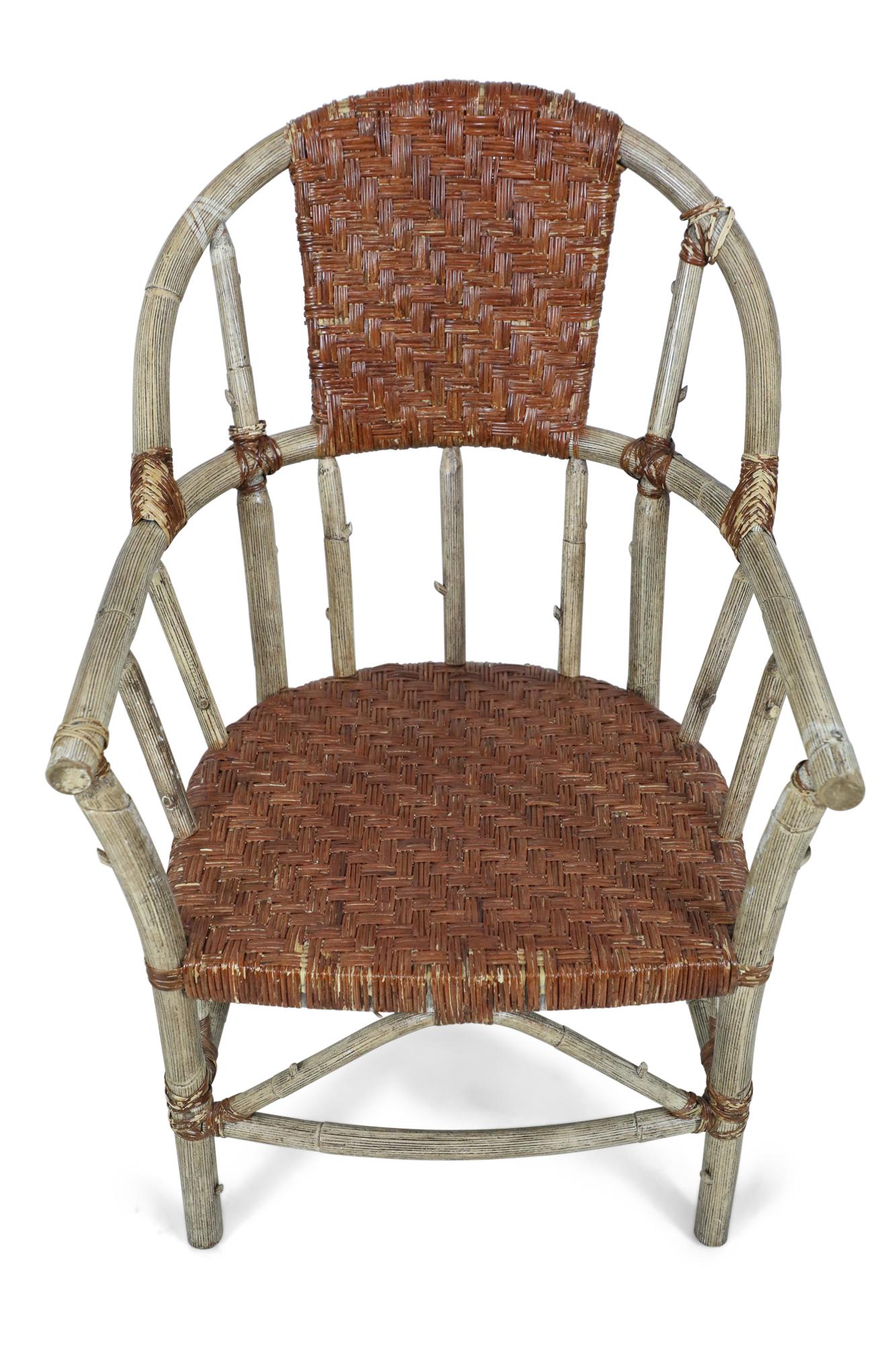 Set of 27 American Wicker and Birch Armchairs Chairs For Sale 5