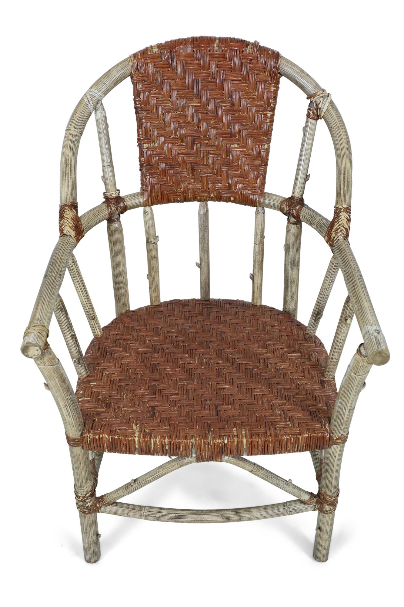 Conjunto de 27 Sillones Americanos de Mimbre y Abedul en venta 3