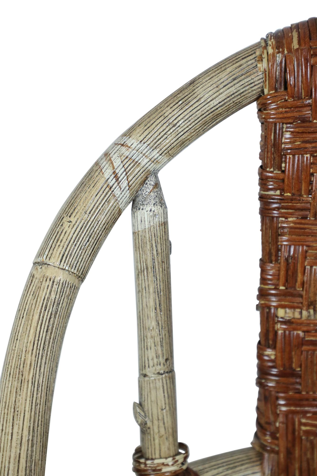 Conjunto de 27 Sillones Americanos de Mimbre y Abedul en venta 6