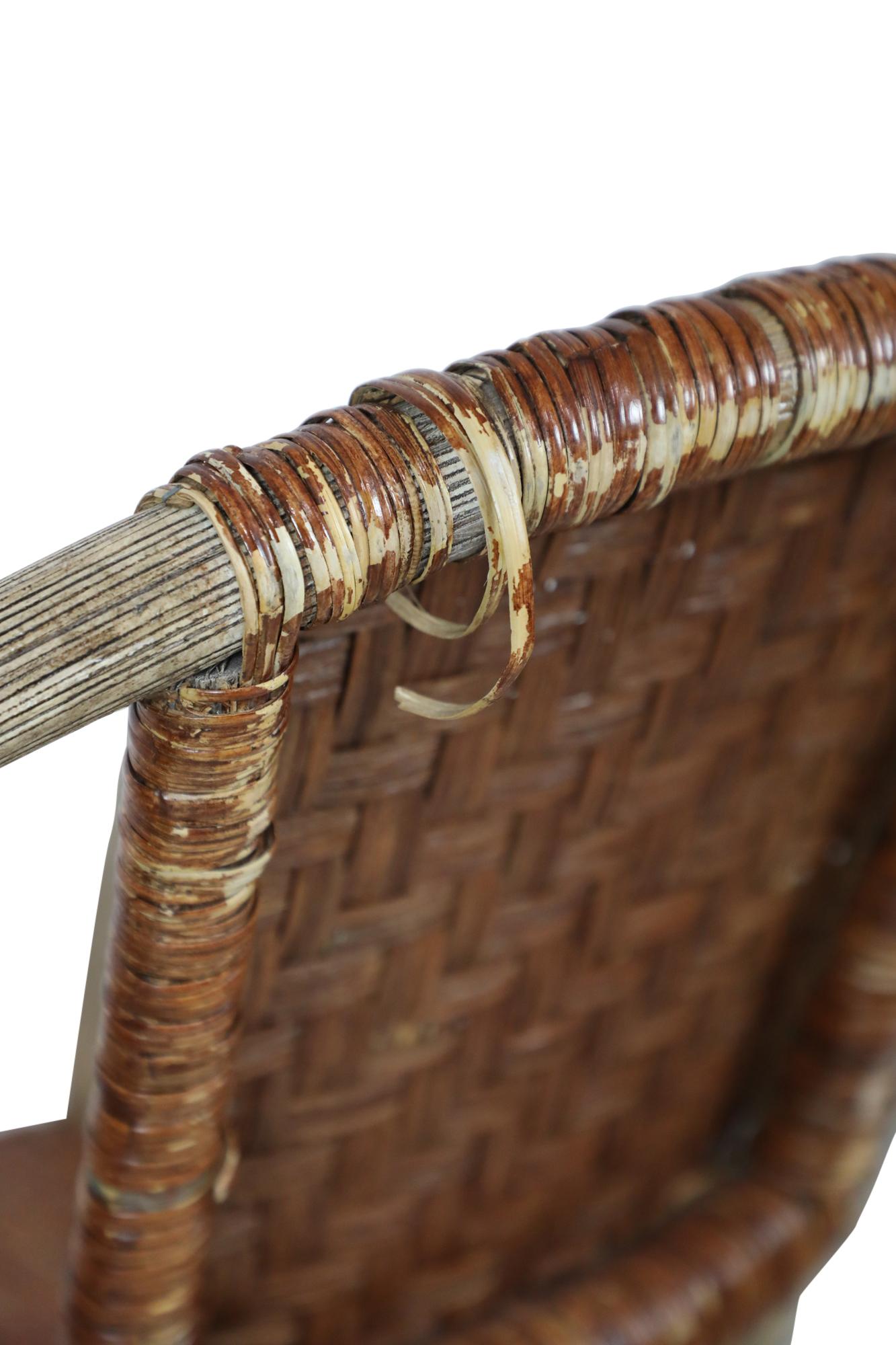 Conjunto de 27 Sillones Americanos de Mimbre y Abedul en venta 8