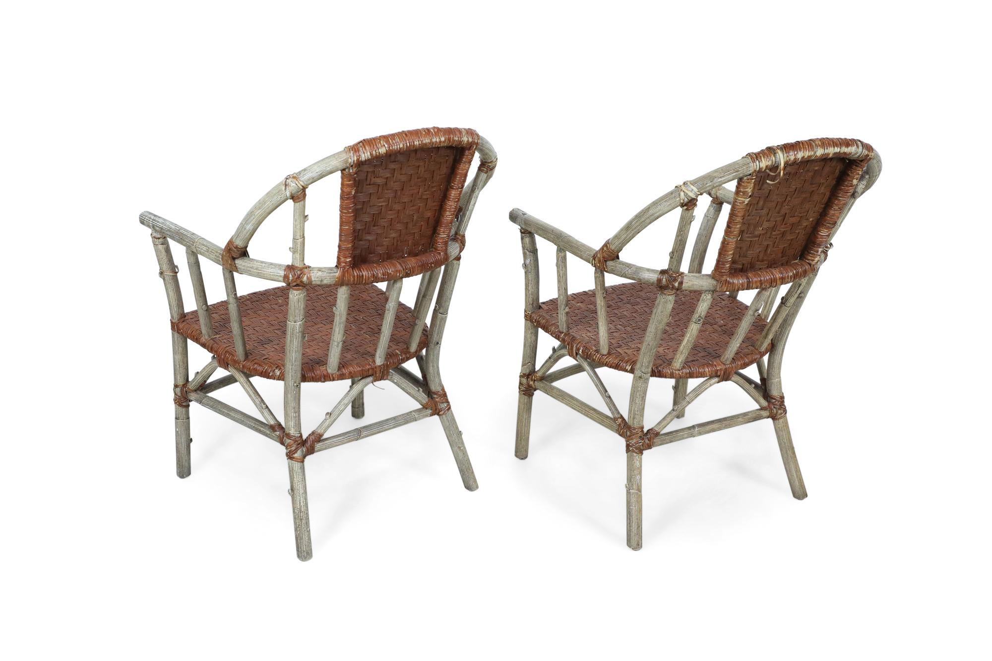 Conjunto de 27 Sillones Americanos de Mimbre y Abedul Rústico en venta