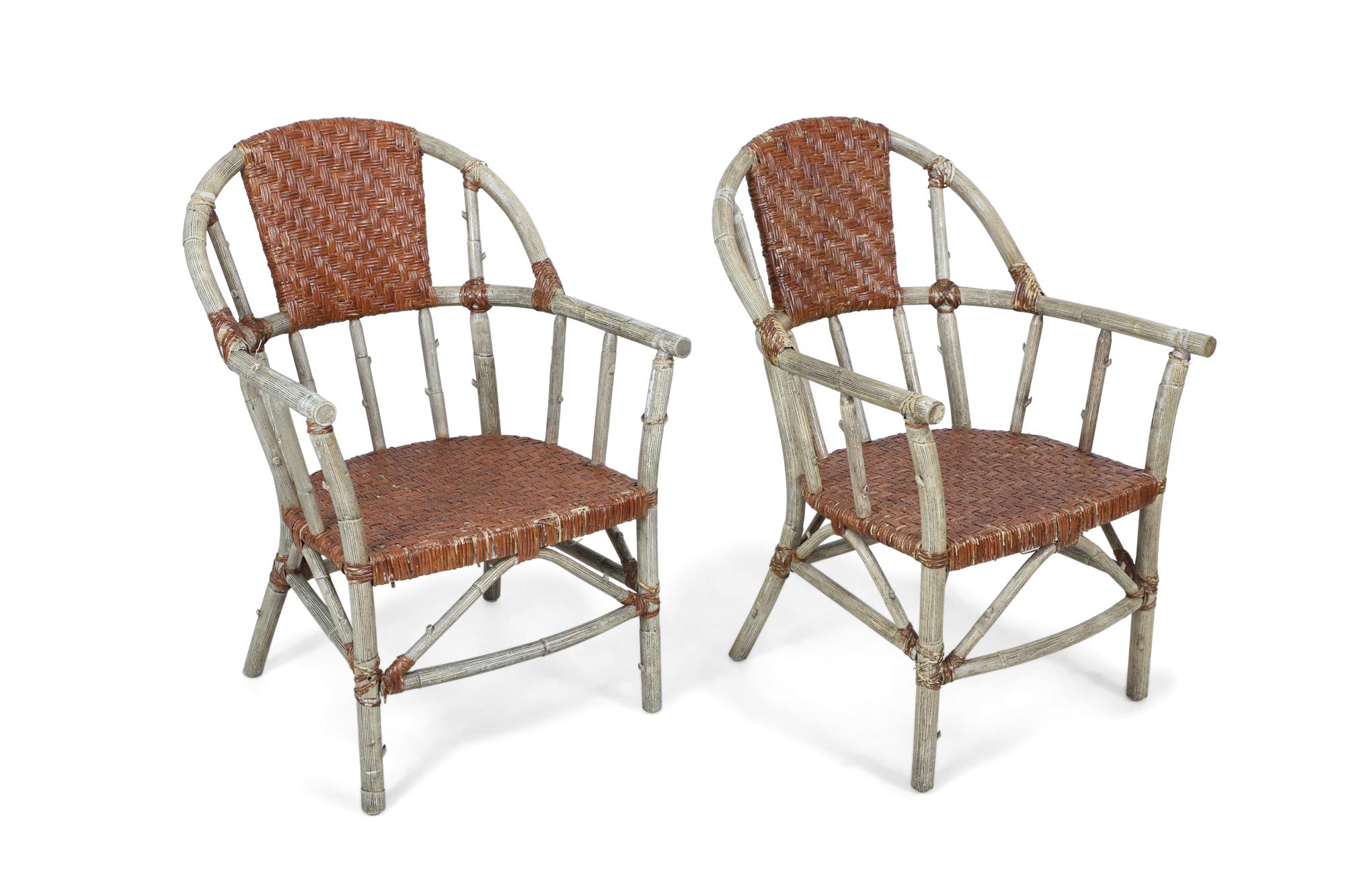 Conjunto de 27 Sillones Americanos de Mimbre y Abedul Madera en venta