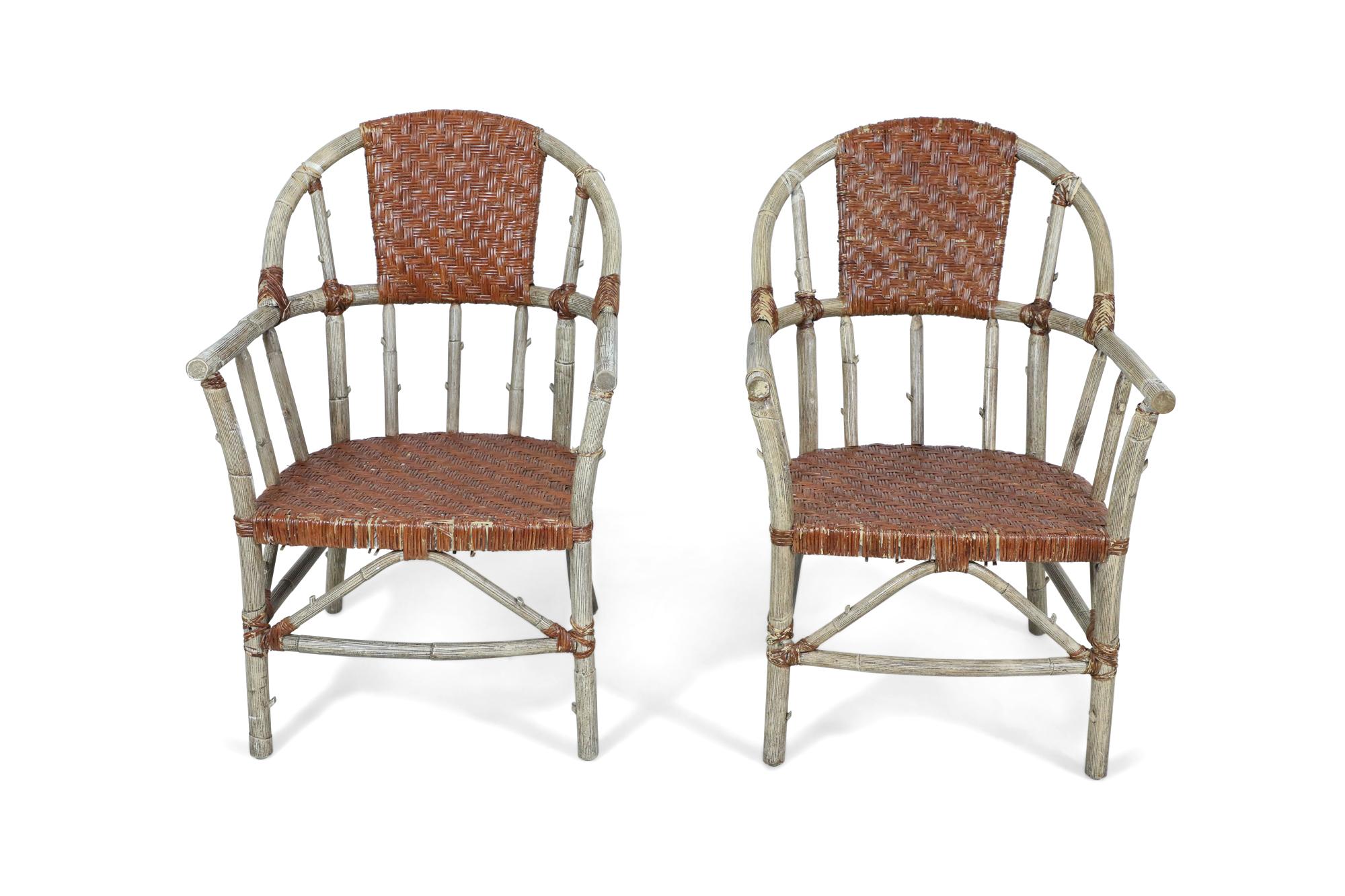 Set of 27 American Wicker and Birch Armchairs Chairs For Sale 3
