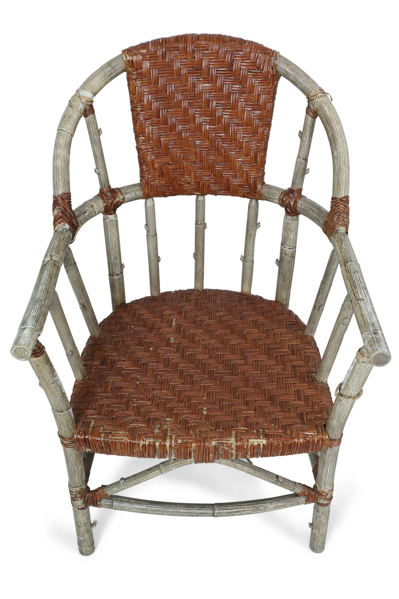 Set of 27 American Wicker and Birch Armchairs Chairs For Sale 4