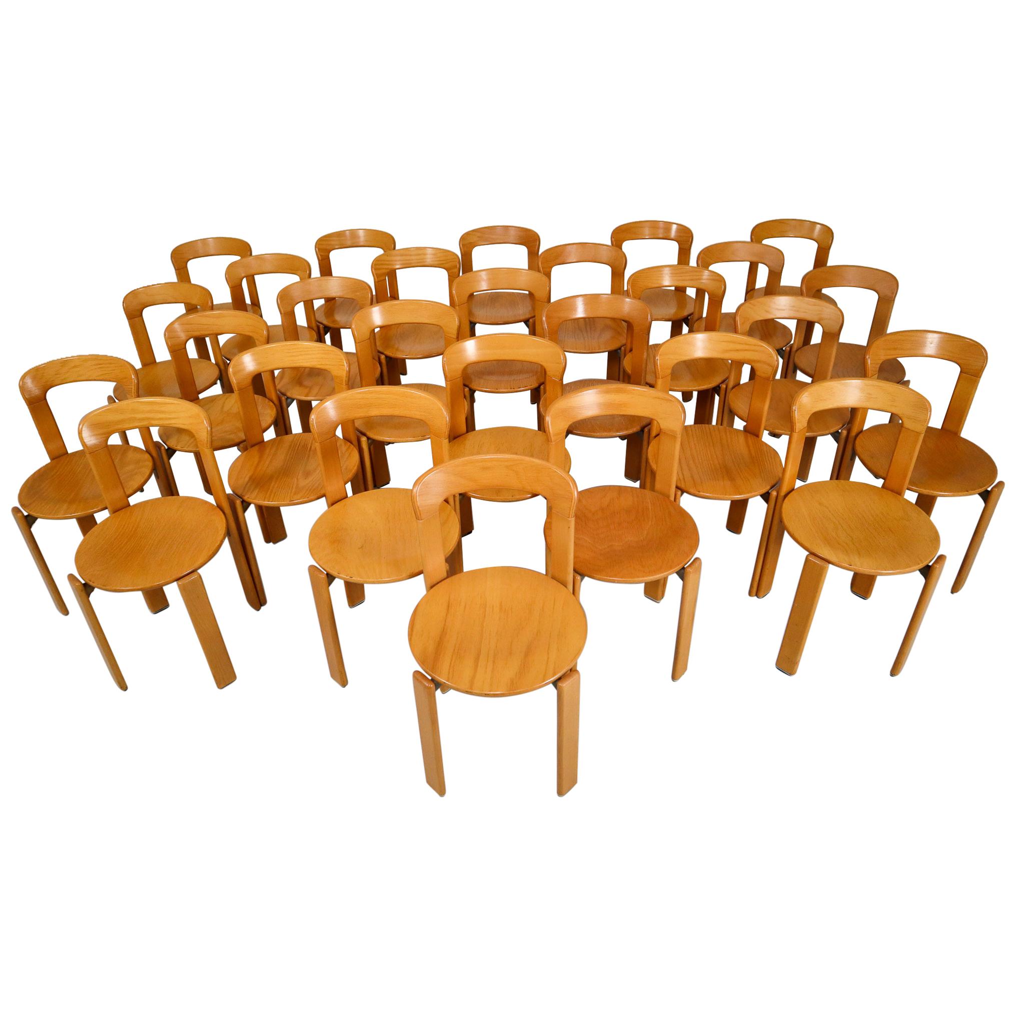 Set of 28 Dining Chairs by Bruno Rey for Kusch and Co., Switzerland, 1970s