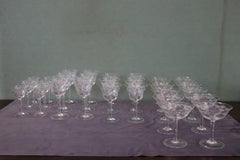 Set of 28 Elegant Crystal Glasses