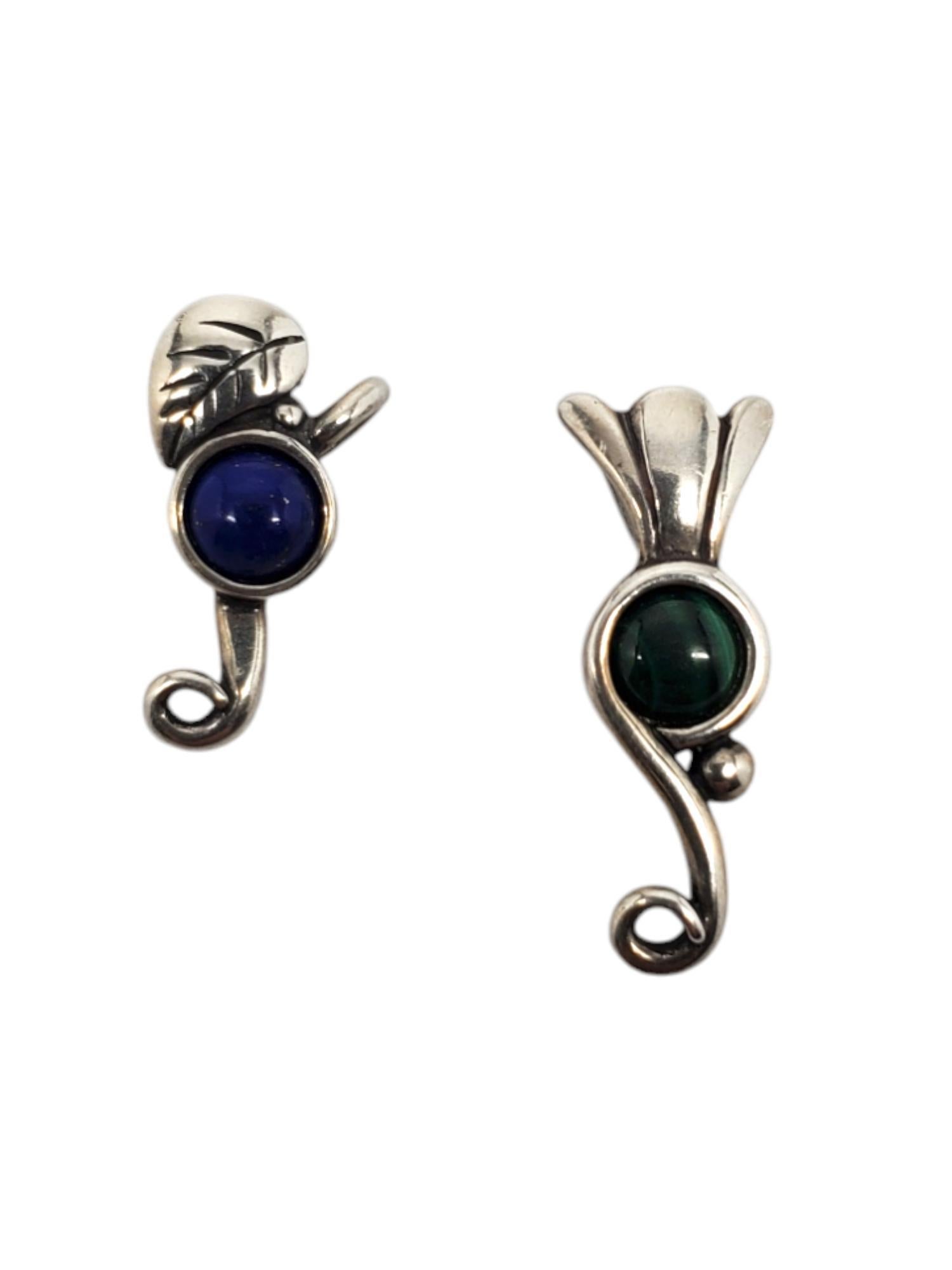 Donna Set di 2Carolyn Pollack Ciondoli in argento sterling con lapislazzuli e malachite #19695 in vendita