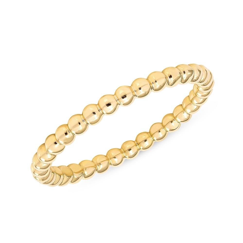 For Sale:  Set of 3 14k Gold 1.9mm Spacer, Stack-able, Bubble Rings  2