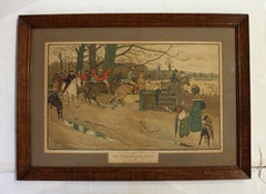 Set of 3 1900 English Prints, "The Fallowfield Hunt" by Cecil Aldin