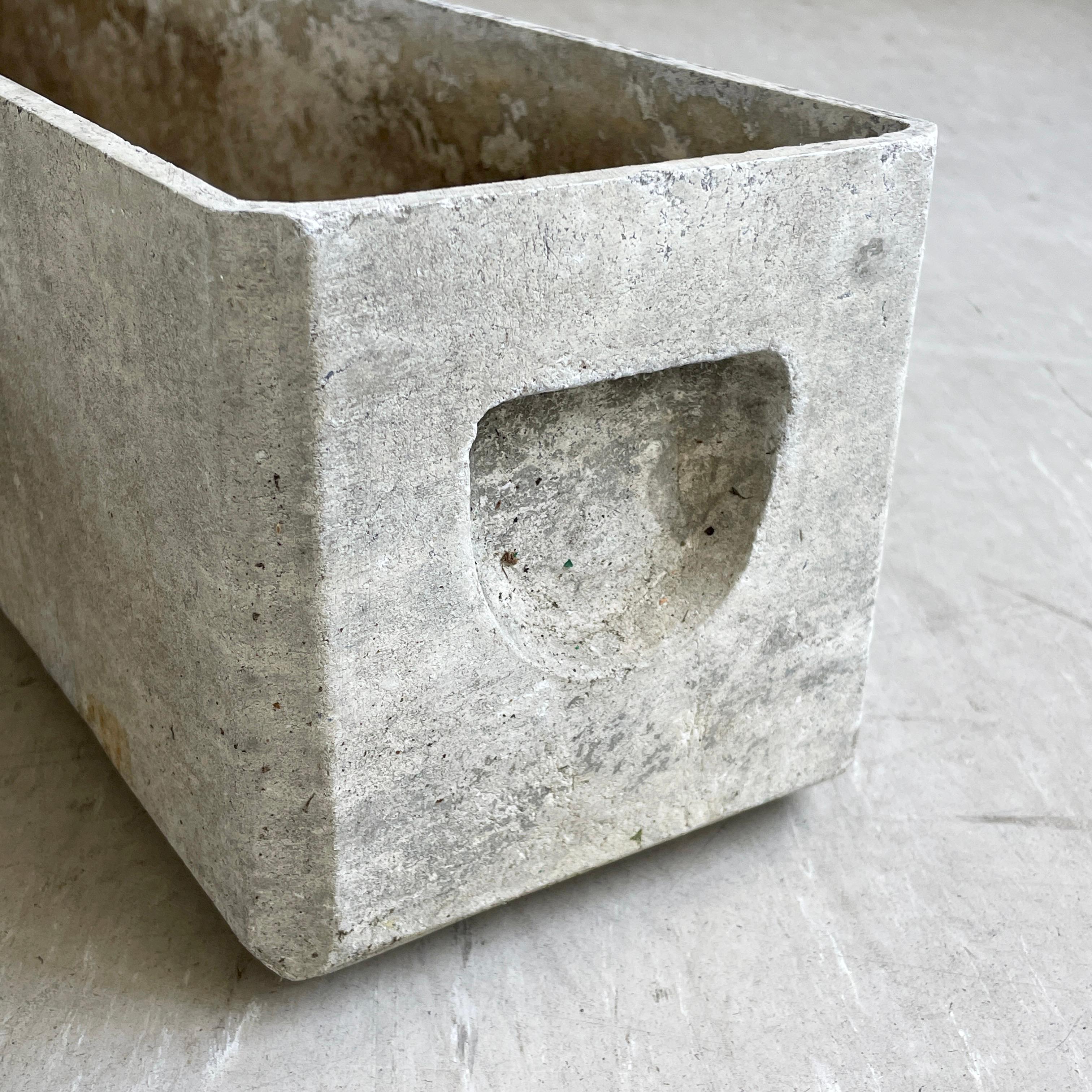 Set of 3 1950's minimalist planter by Swiss designer, Willy Guhl for Eternit AG 3
