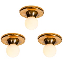 Set of 3 1960s Achille Castiglioni 'LIGHT BALL' Wall or Ceiling Lamps for Flos