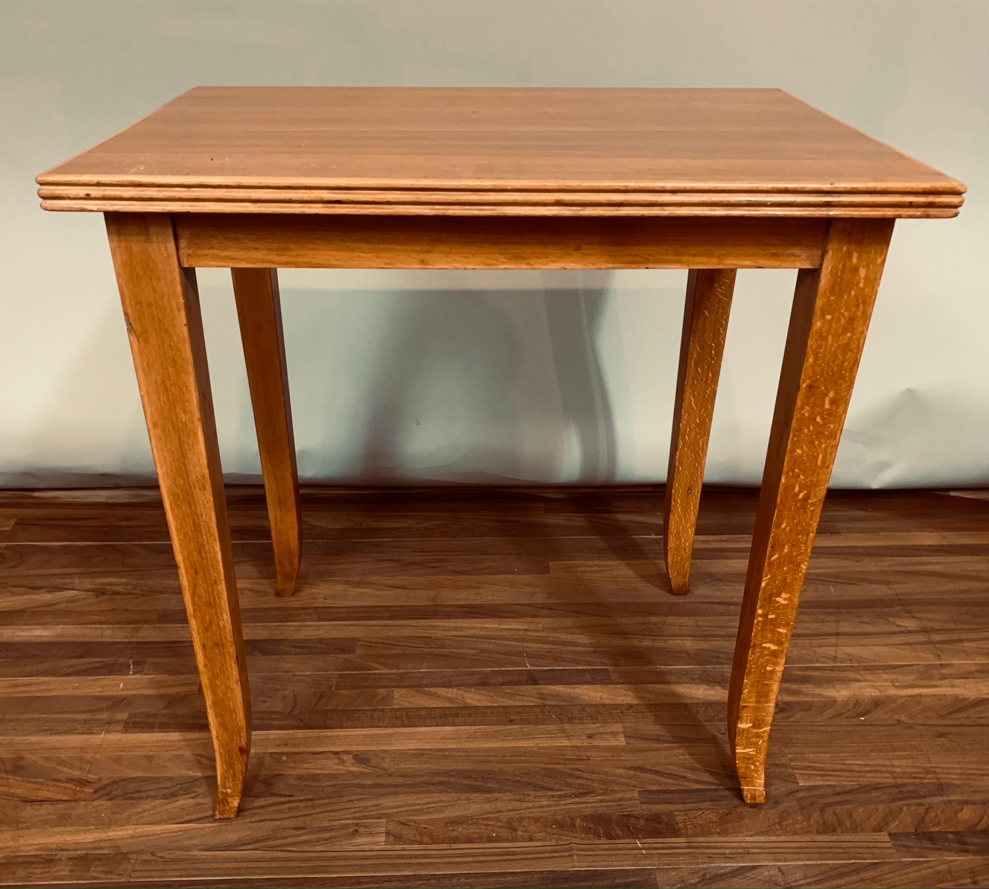 Set of 3 1960s English Stackable Teak with Ribbed Edge Border Nest of Tables For Sale 9