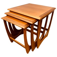 Set of 3 1960s G Plan "Astro" Teak Nesting Tables Fresco Range Victor B. Wilkins