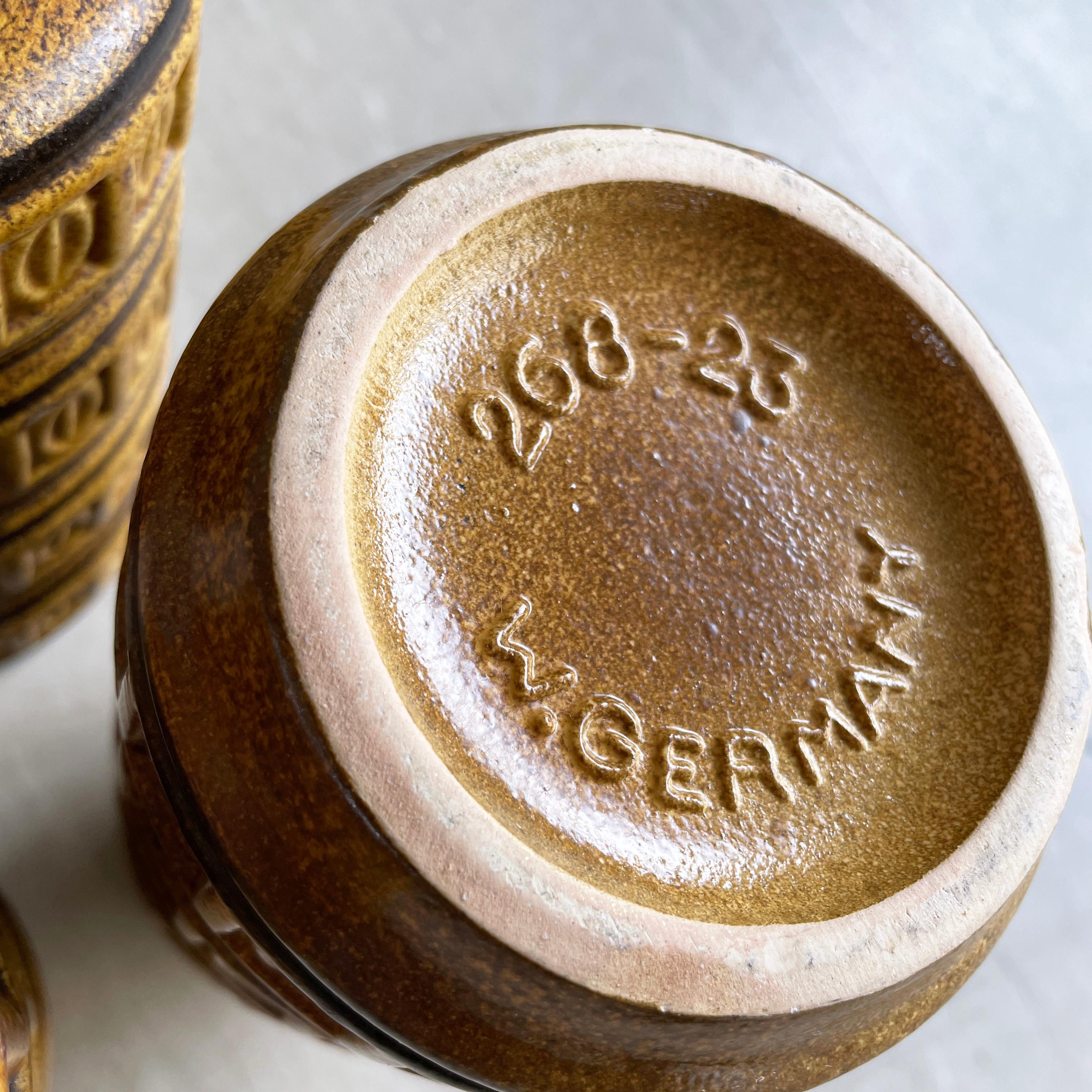 Set di 3 vasi in ceramica di Scheurich Keramik della Germania occidentale degli anni '60 268-23 in vendita 8