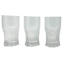 Juego de 3 vasos altos Icicle Art Aslak de los años 70, de Tapio Wirkkala para Iittala