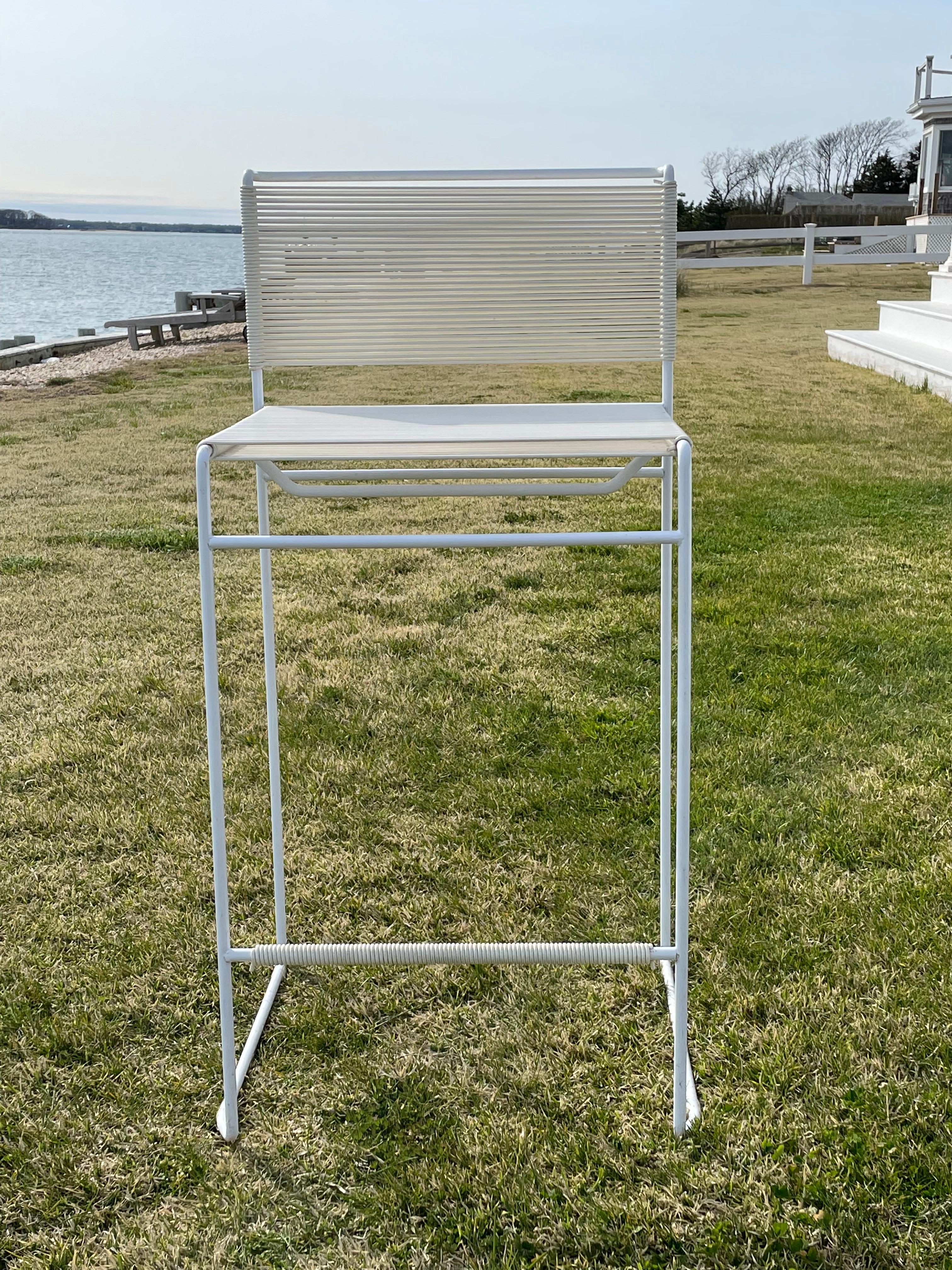 Italian Set of 3 1970s Spaghetti Bar Stools designed by Giandomenico Belotti by Flyline For Sale