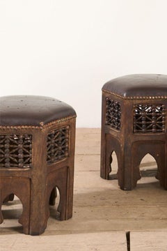 Set of 3 19th century Moorish stools by Liberty