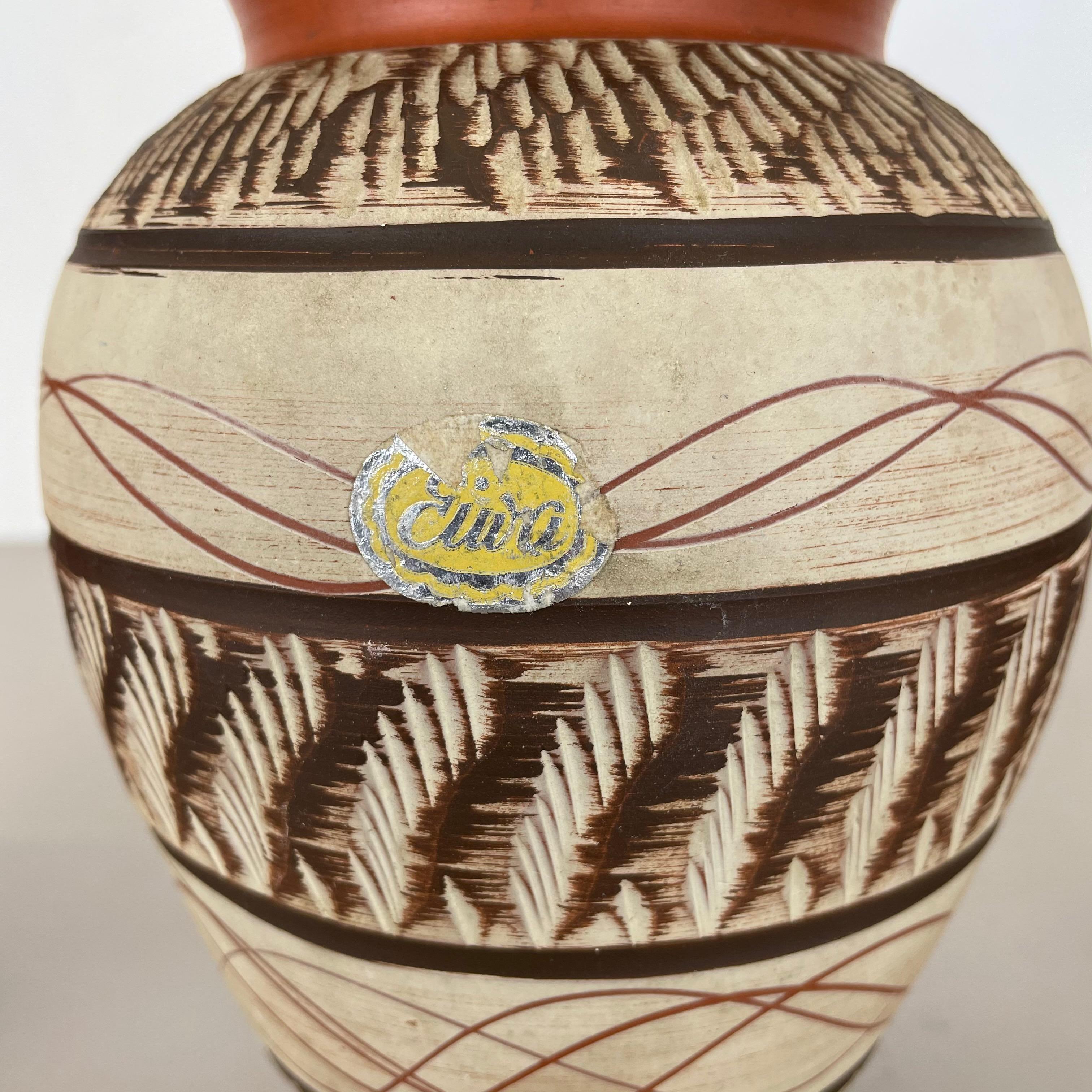 Juego de 3 jarrones abstractos de cerámica de EIWA / AKRU Ceramics, Alemania, años 50 en venta 5