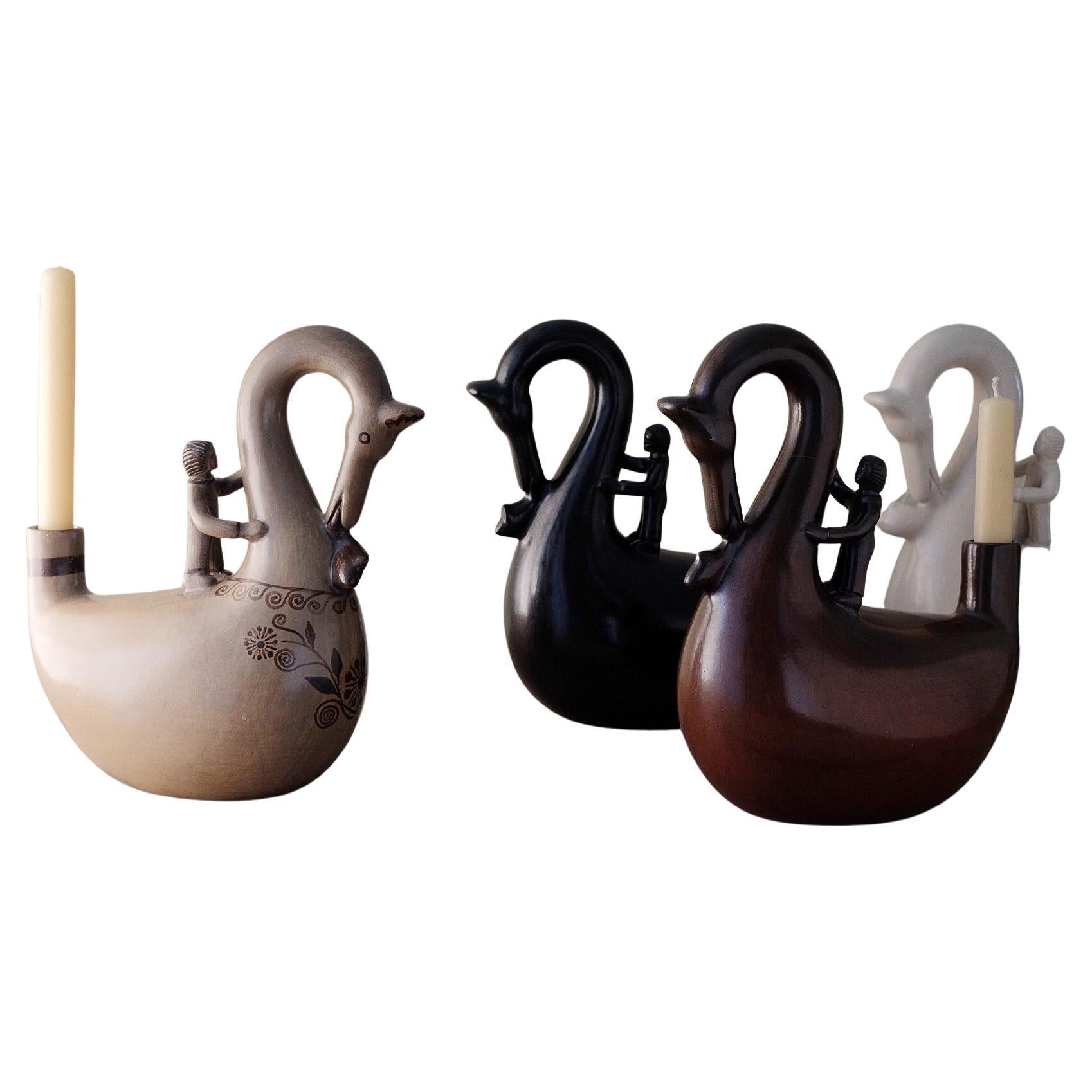 Set von 3 Acatln Tototl-Kerzenhaltern von Onora