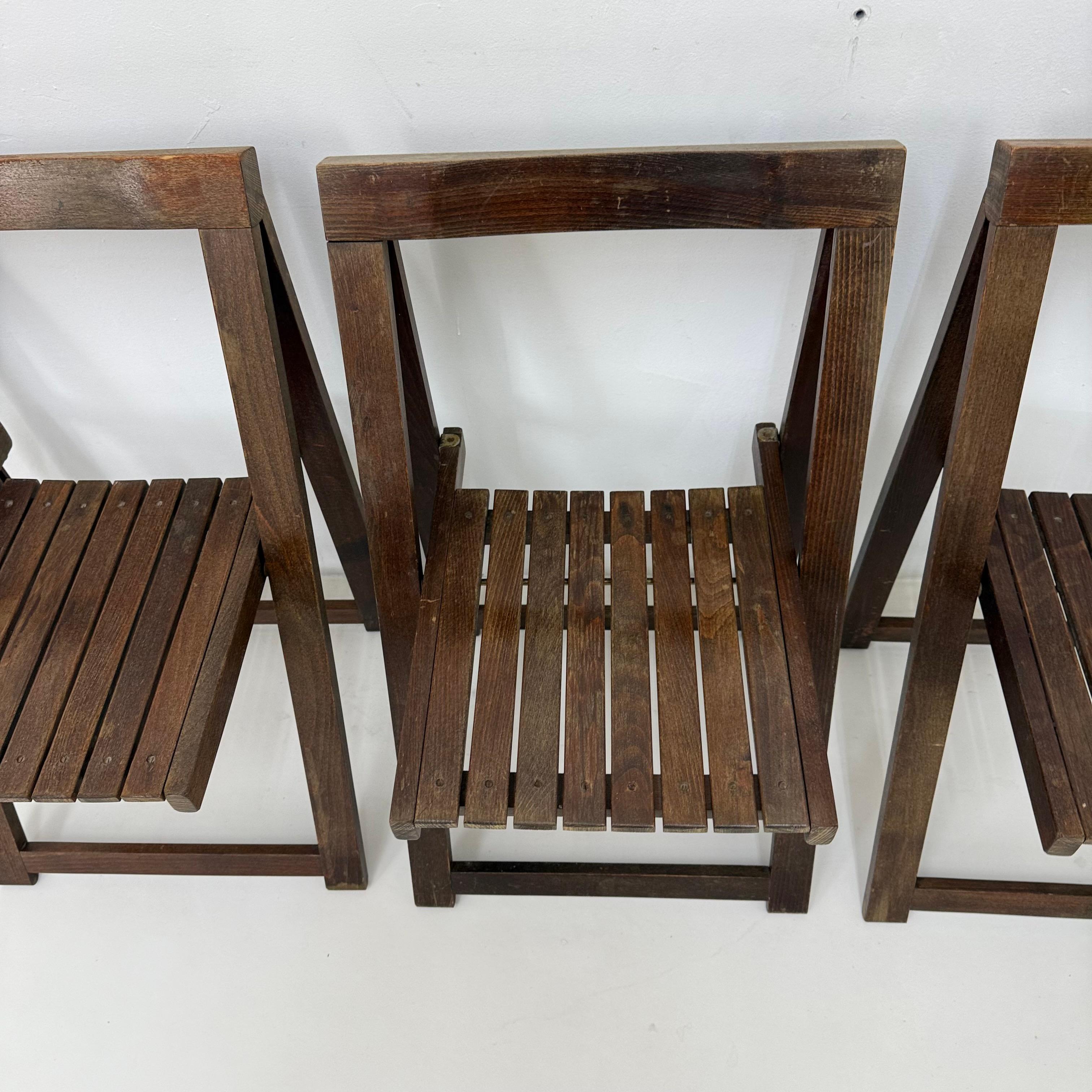 3 Klappstühle aus Holz von Aldo Jacober für Alberto Bazzani, 1960er Jahre im Angebot 10