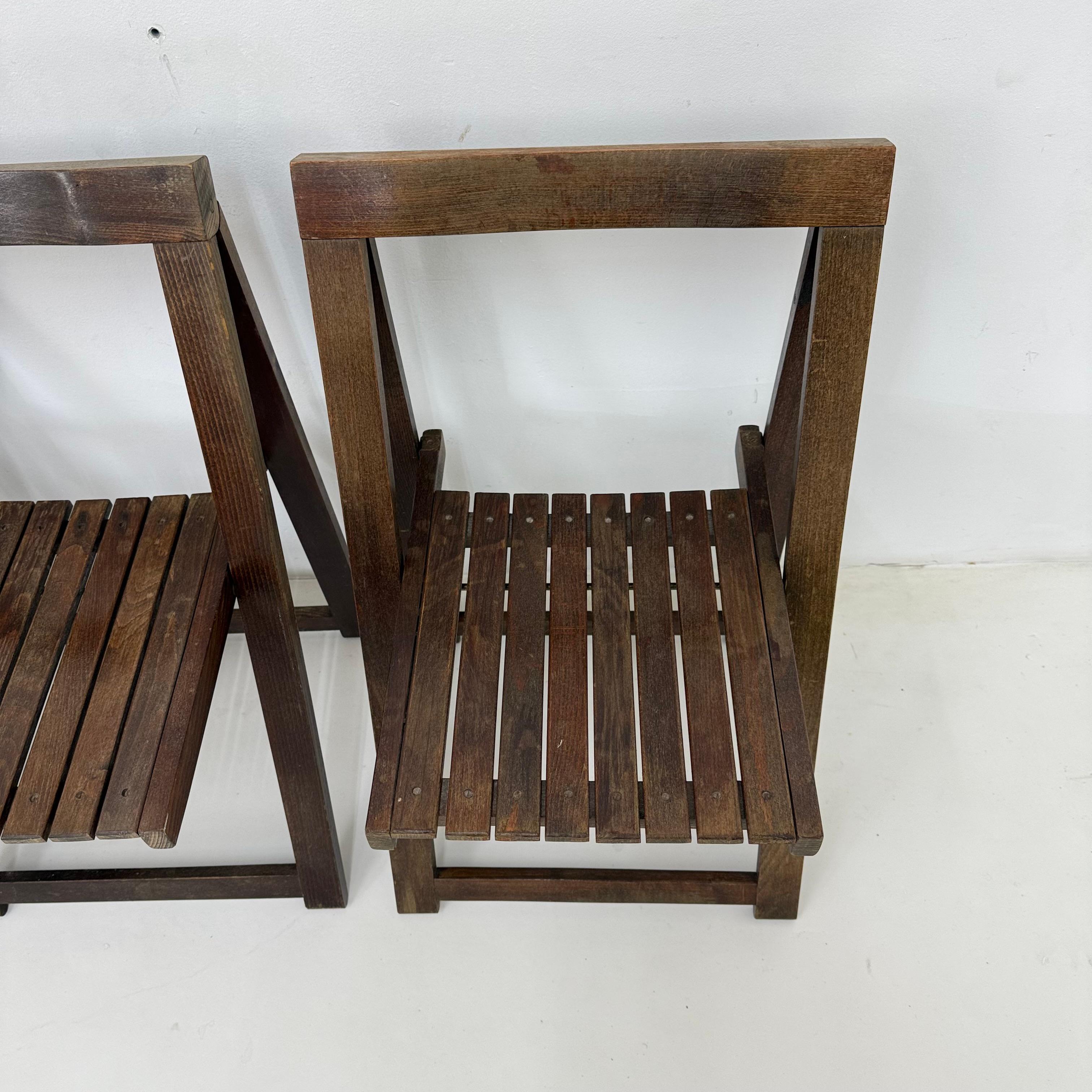 3 Klappstühle aus Holz von Aldo Jacober für Alberto Bazzani, 1960er Jahre im Angebot 11