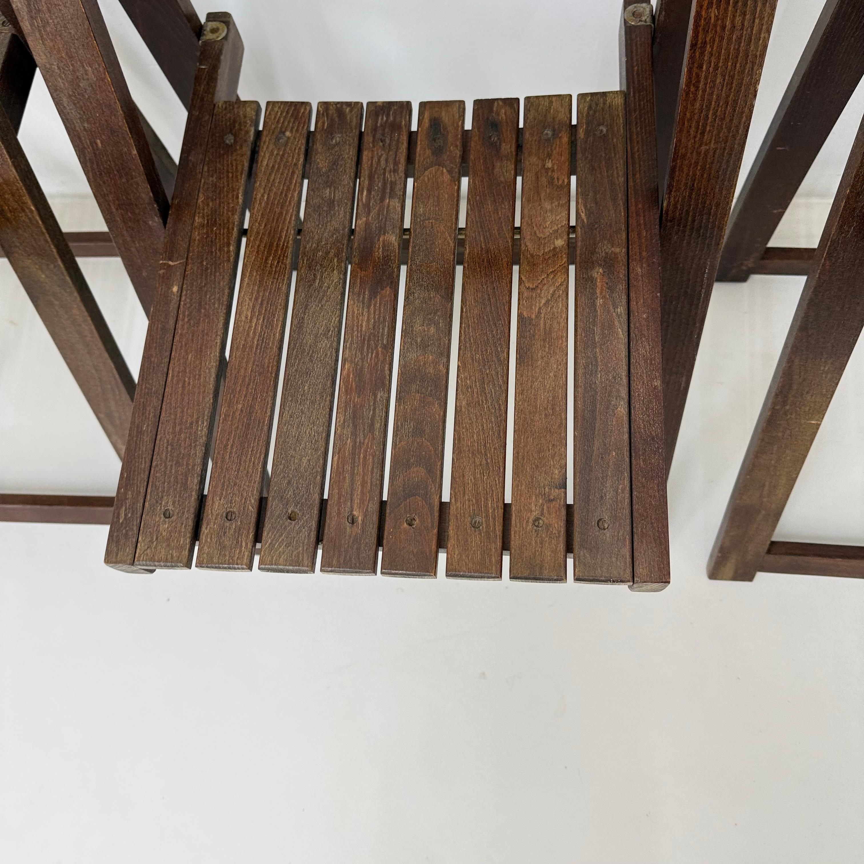 3 Klappstühle aus Holz von Aldo Jacober für Alberto Bazzani, 1960er Jahre im Angebot 13