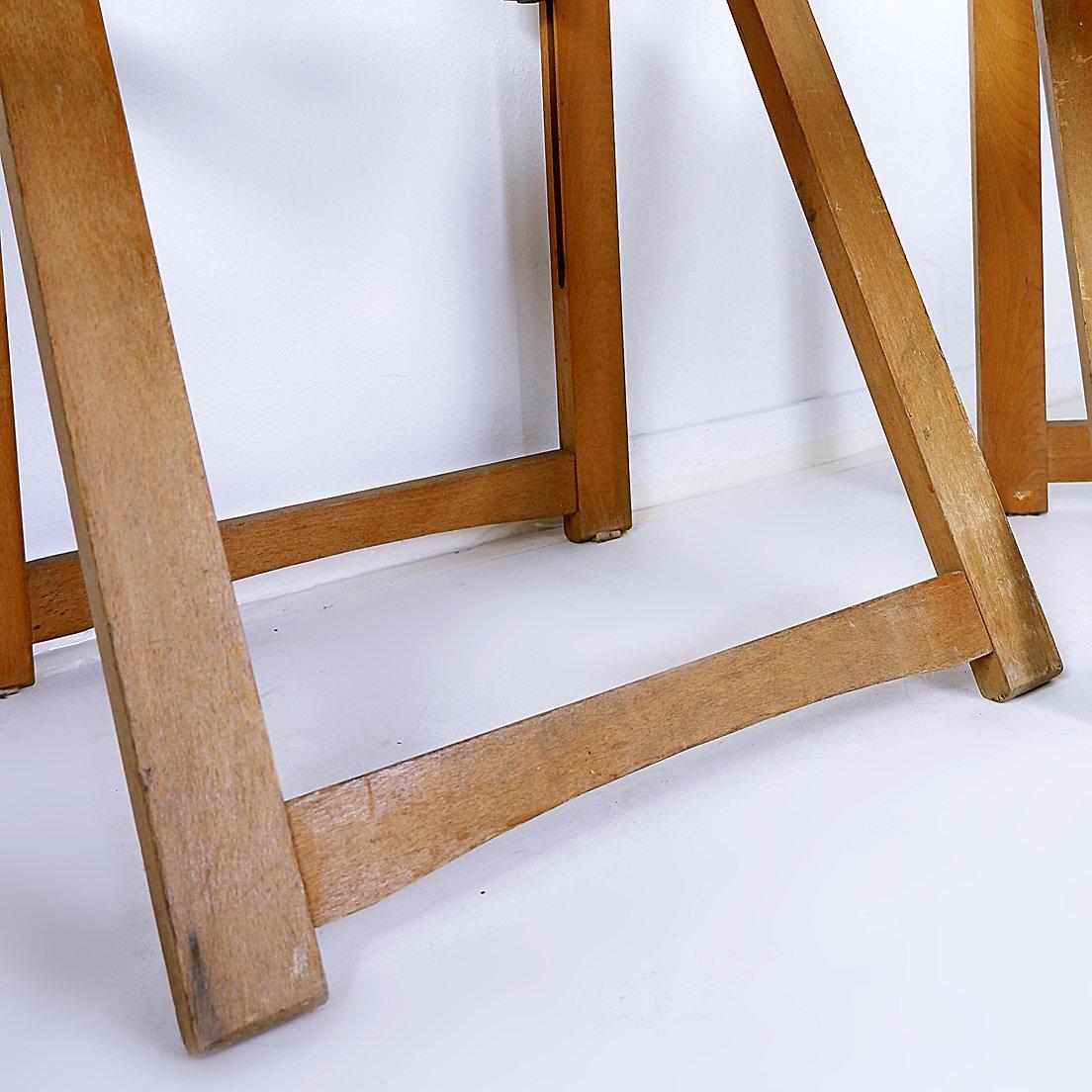 Mid-Century Modern Set of 3 Aldo Jacober & Pierangela d’Aniello ‘Trieste’ folding chairs For Sale