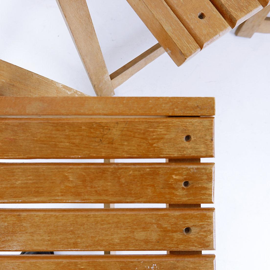 20th Century Set of 3 Aldo Jacober & Pierangela d’Aniello ‘Trieste’ folding chairs For Sale