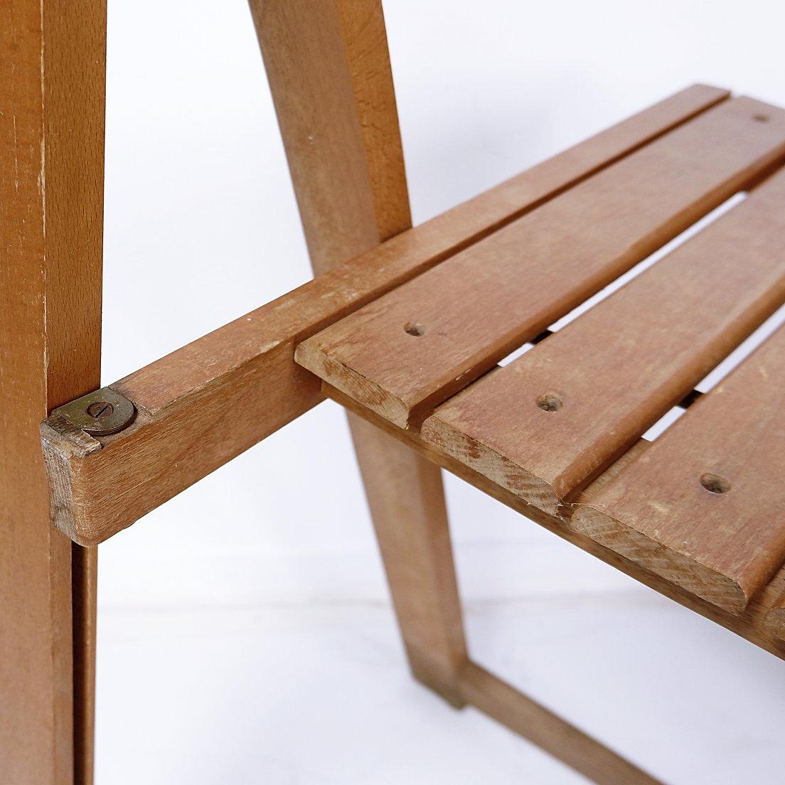 Set of 3 Aldo Jacober & Pierangela d’Aniello ‘Trieste’ folding chairs For Sale 2
