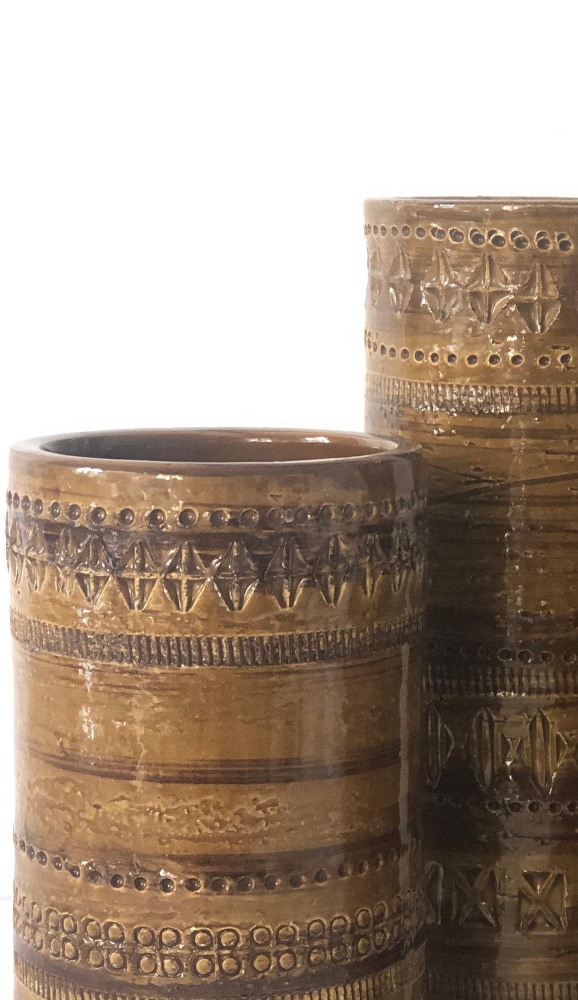 Set of 3 Aldo Londi Bitossi Midcentury Ceramic Vases For Sale 3