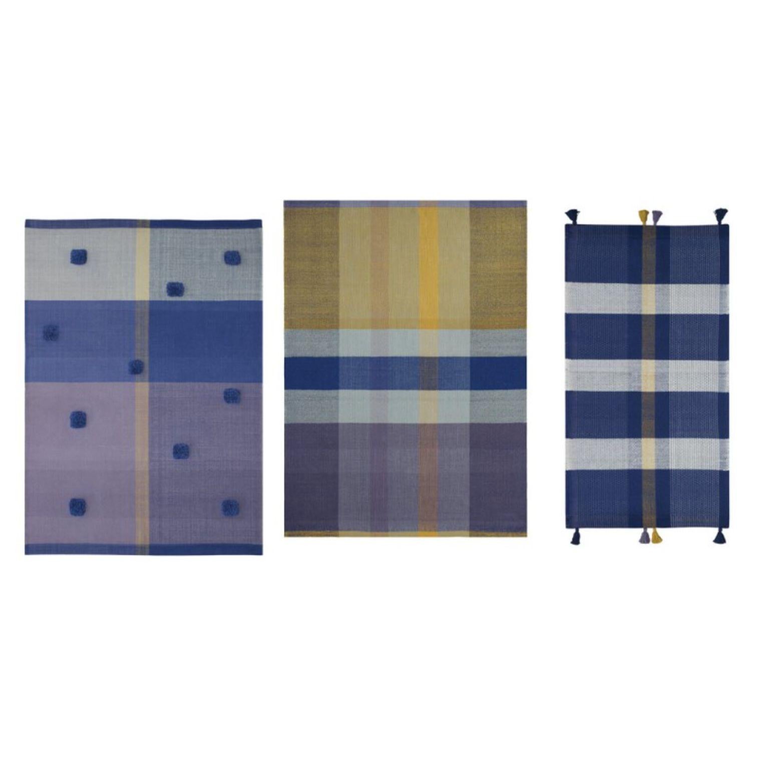 Set of 3 Alegoría rugs by Bi Yuu
Dimensions: D 80 x 150 H cm/ D 80 x 150 H /D 80 x H 150
Material: Merino wool/ cotton

She founded Bi Yuu with the vision that the work would be conceived via
collaborative processes with specific artisan