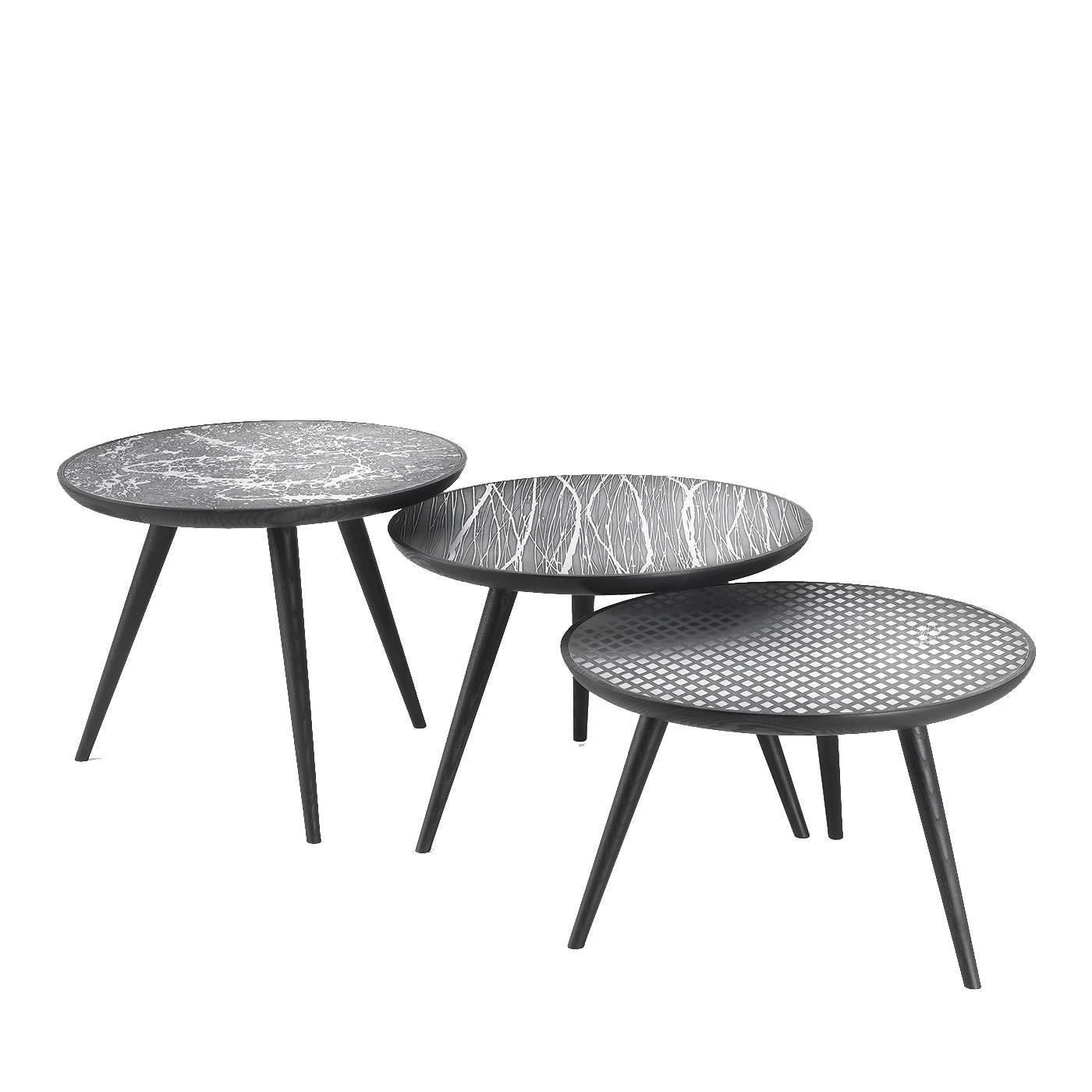 Set of Three Aluminium Side Tables