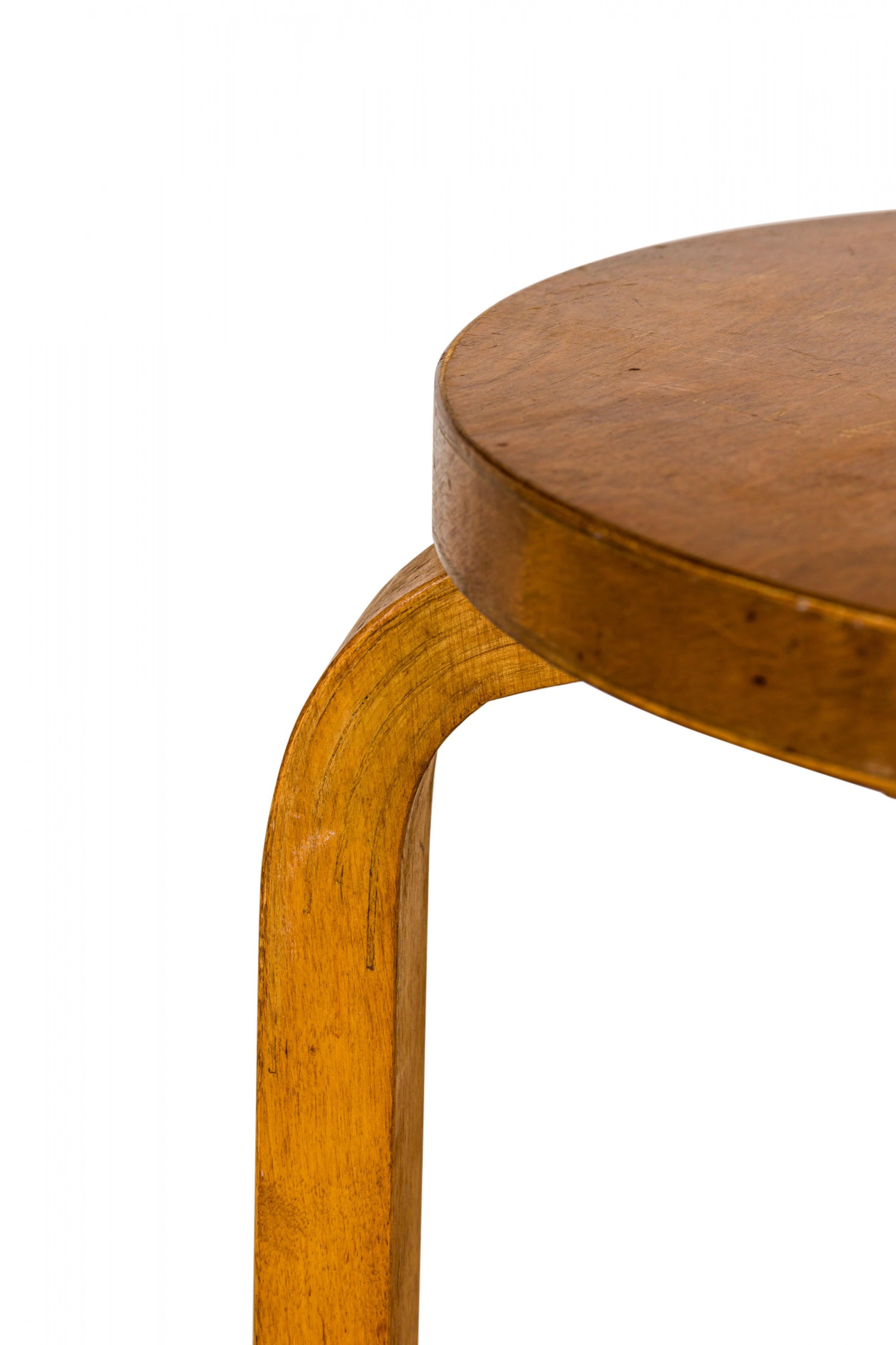 Set of 3 Alvar Aalto for Artek Finnish Mid-Century Bent Birch Plywood Side Chair 1