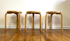 Set of 3 Alvar Alto Stool 60 by Artek, Finland