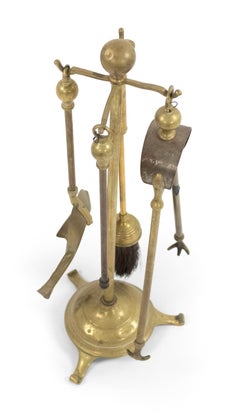 Set of 3 American Country Brass Fire Tools