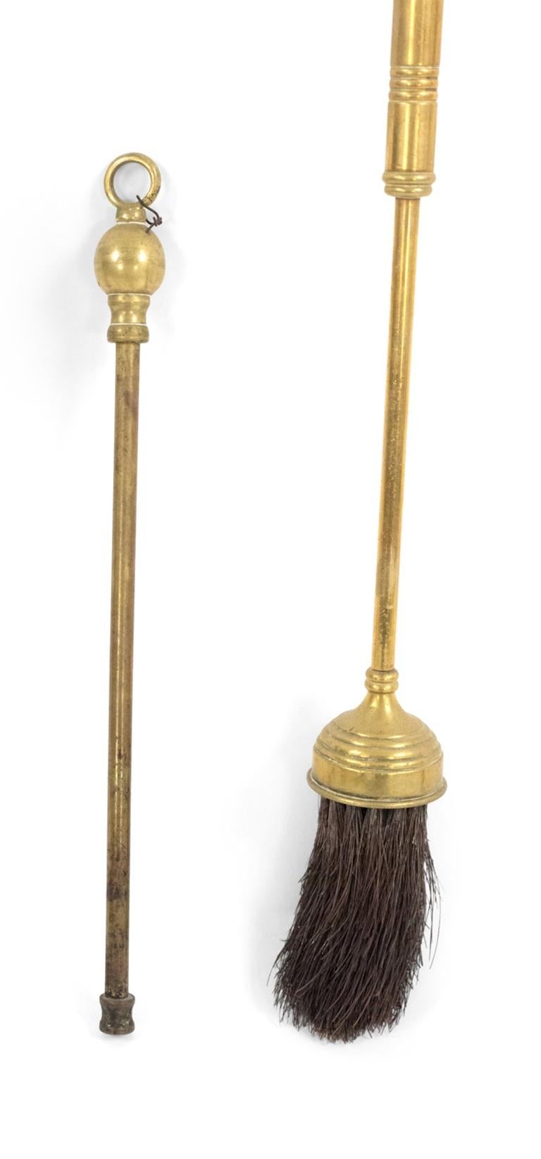 Juego de 3 herramientas de fuego de latón American Country siglo XX en venta