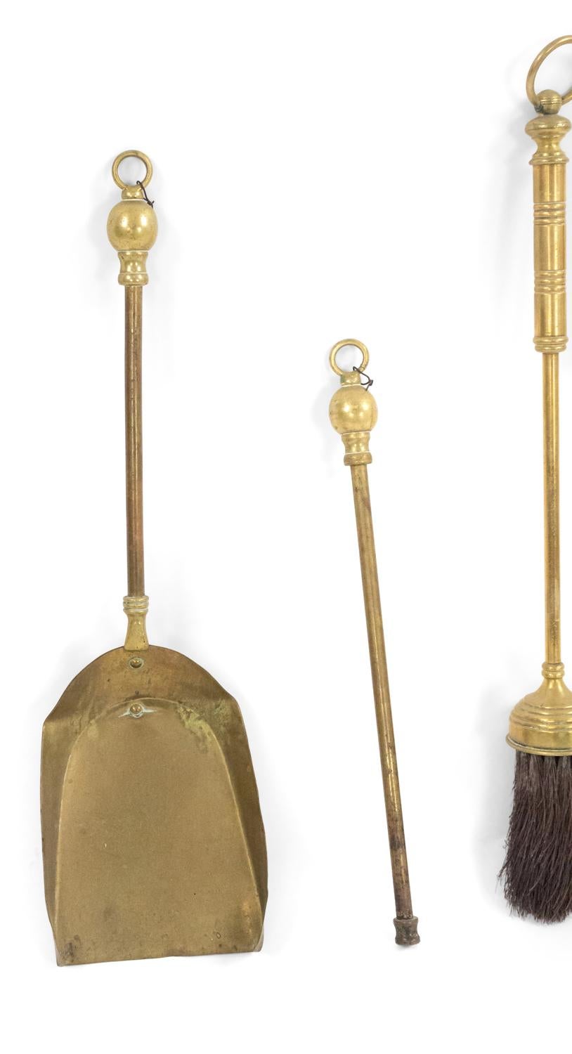 Juego de 3 herramientas de fuego de latón American Country Latón en venta