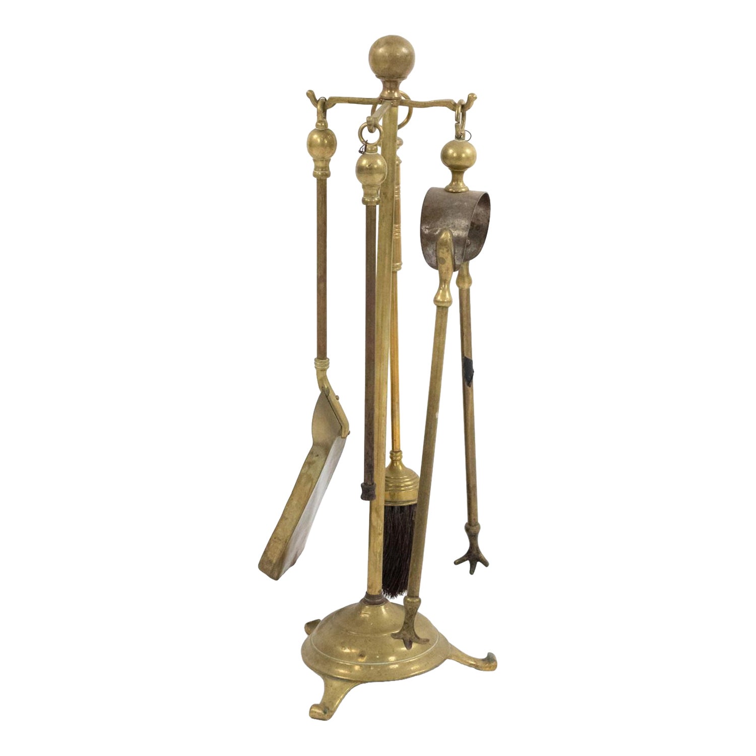 Set of 3 American Country Brass Fire Tools