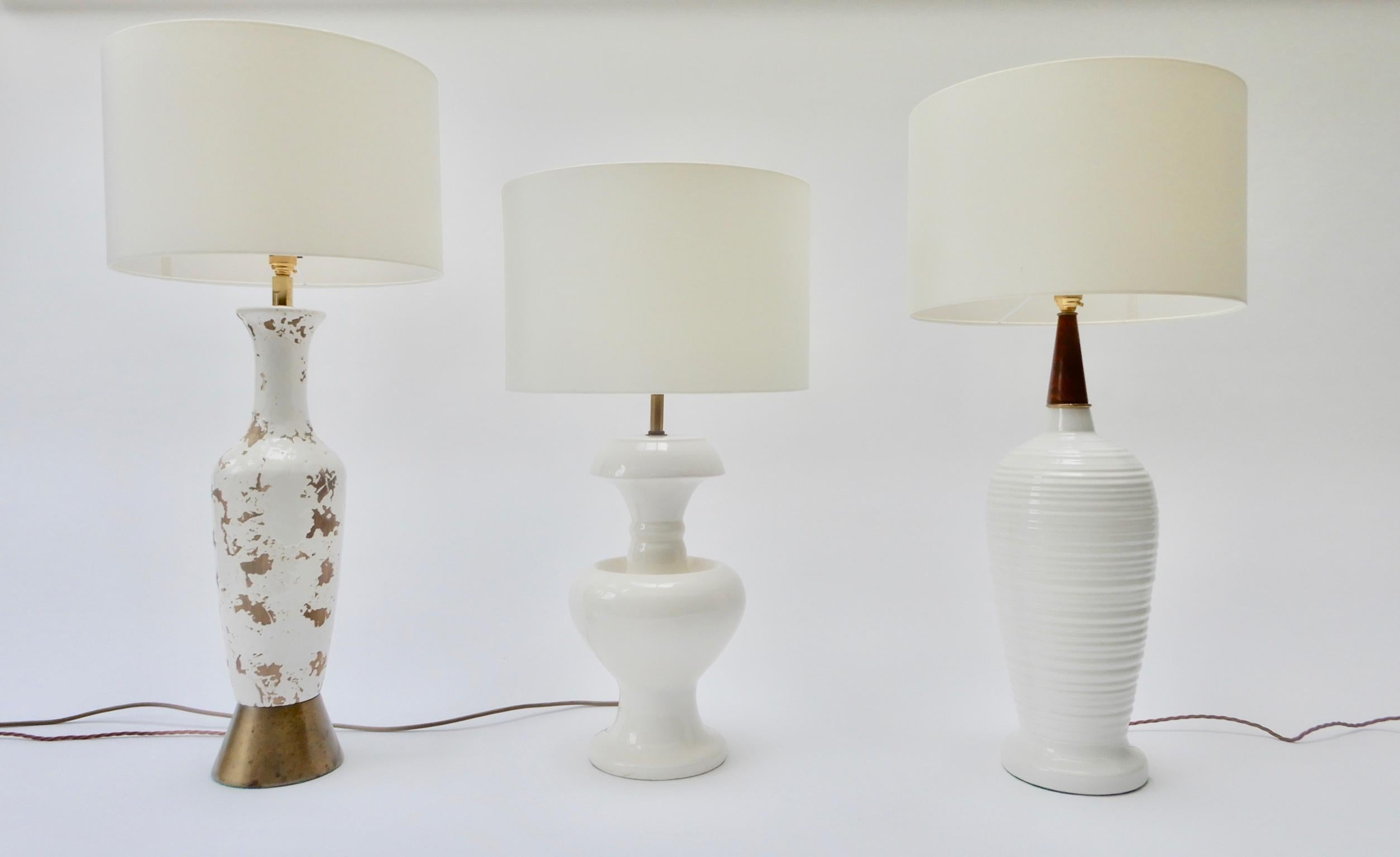 vintage white ceramic lamp