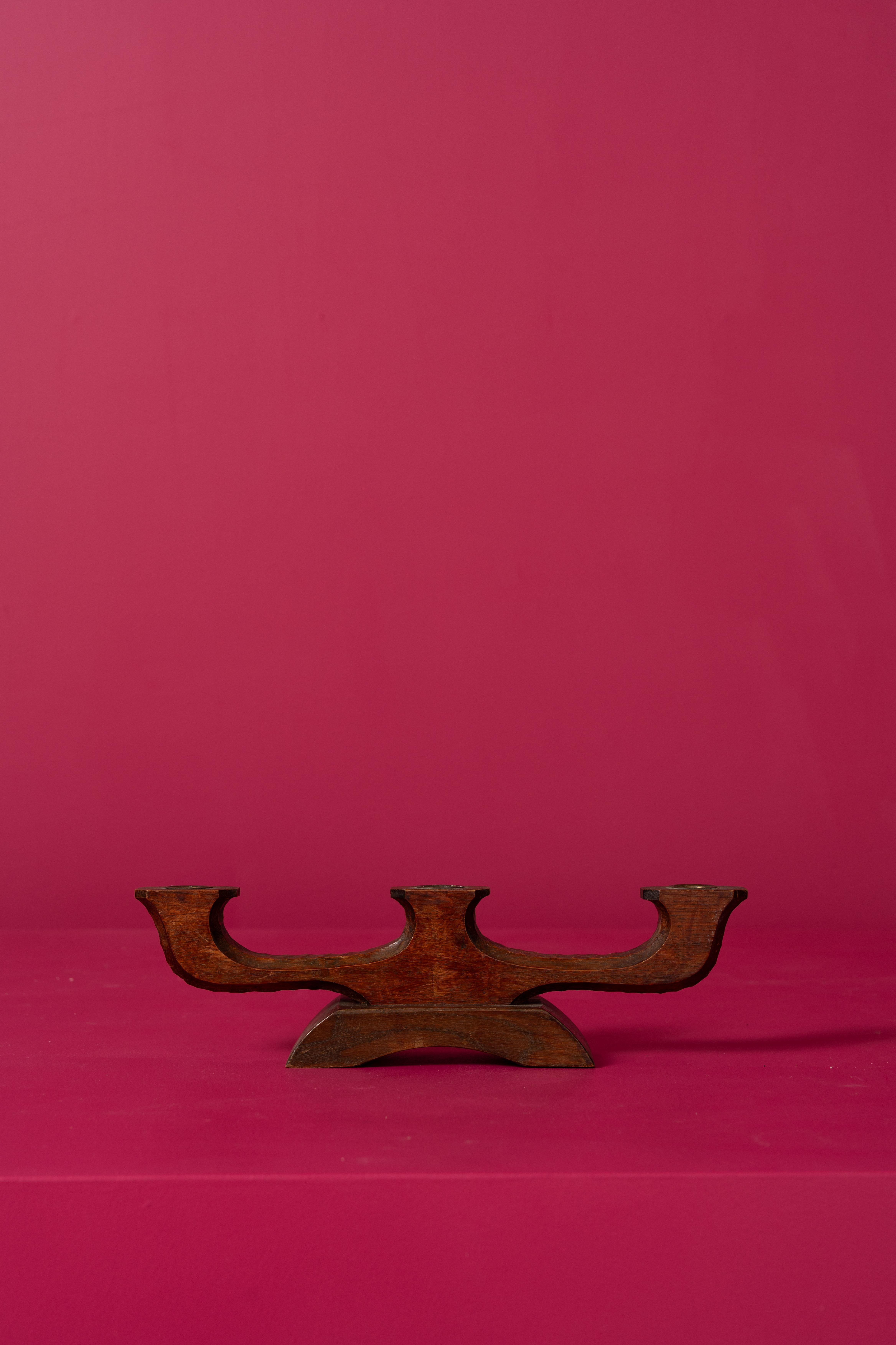 Set von 3 anthroposotischen Kerzenhaltern im Angebot 2