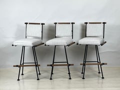 Set of 3 Antibes' Swiveling Bar Stools by Design Frères, in COM