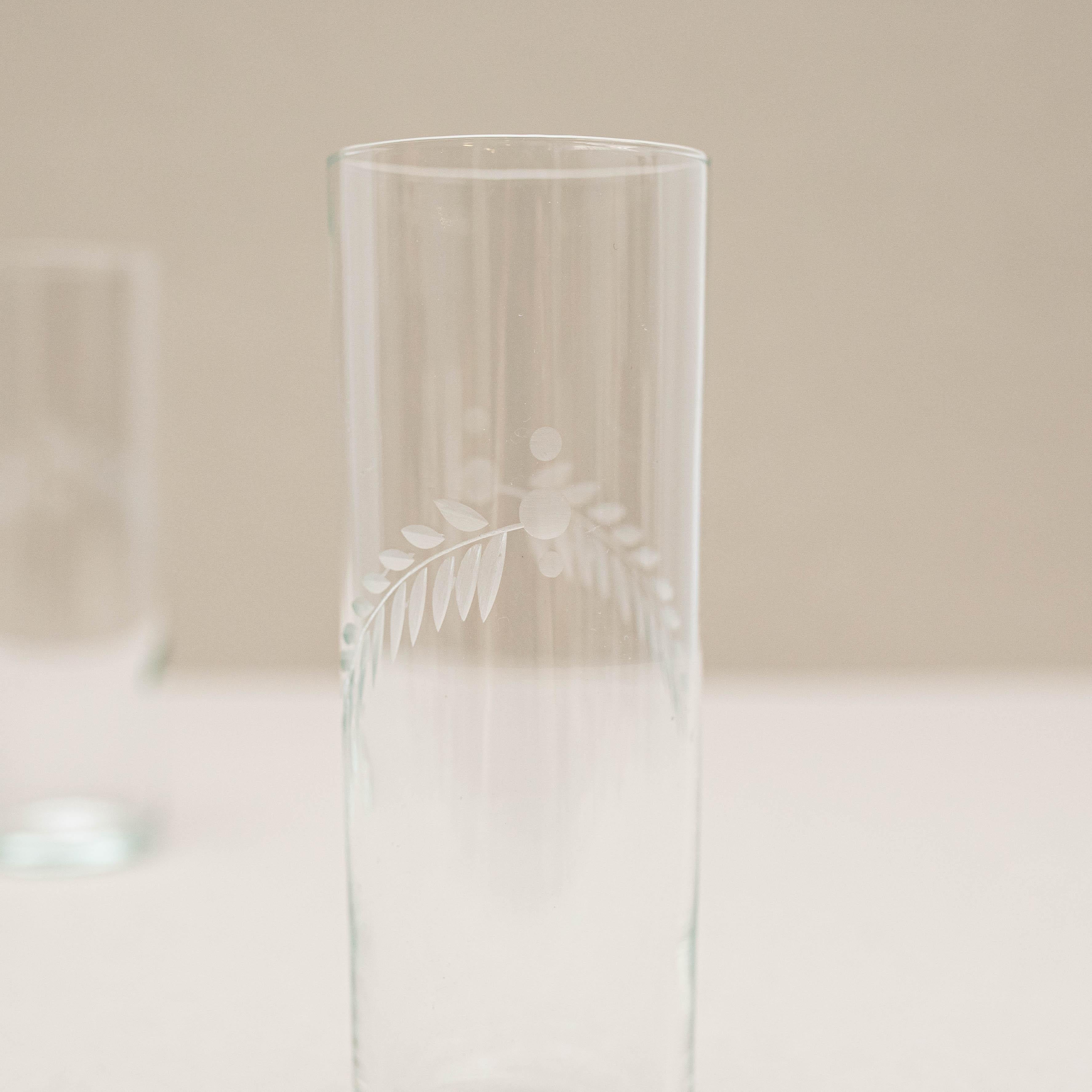 Late 20th Century Set of 3 Antique Crystal Glasses, circa 1970 For Sale