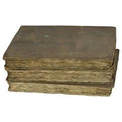 Set of 3 Antique Early 19th Century Distressed Books