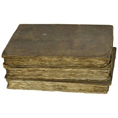 Set of 3 Antique Early 19th Century Distressed Books