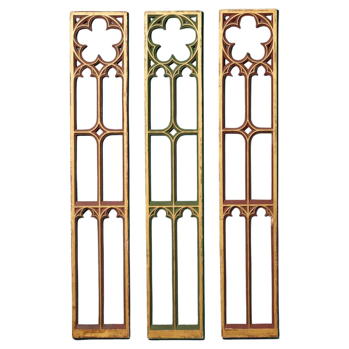 Set of 3 Antique Ecclesiastical Panels For Sale