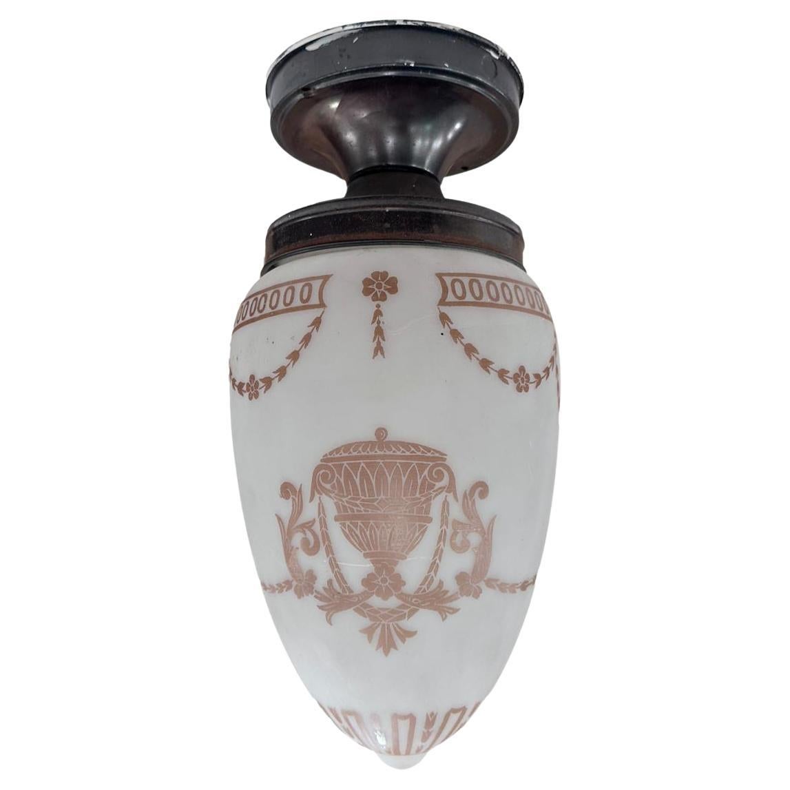 Ensemble de 4 luminaires en verre ancien, vendus individuellement